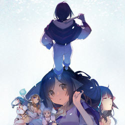 This is a pixiv picture whose title is わが道しるべとなりて.