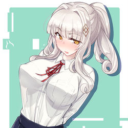 This is a pixiv picture whose title is カーミラさんに制服を着てもらった.