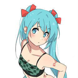 This is a pixiv picture whose title is 炭治郎ミク.