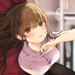 This is a pixiv picture whose title is 首チラしてくれるお姉さん.
