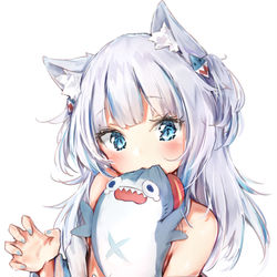 This is a pixiv picture whose title is Gura🐱🦈.