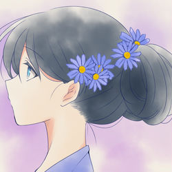 This is a pixiv picture whose title is 「コンフリクトガール」結い髪.