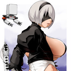 This is a pixiv picture whose title is 2B.