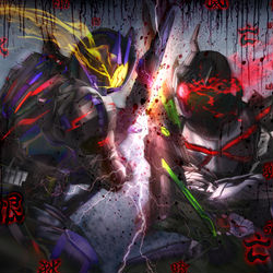 This is a pixiv picture whose title is アークワンＶＳ滅アークスコーピオン.