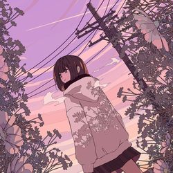 This is a pixiv picture whose title is 秋桜.