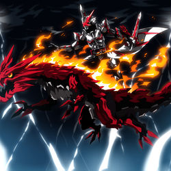 This is a pixiv picture whose title is 『ドラゴニックナイト！』.