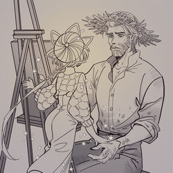 This is a pixiv picture whose title is 【FGO】ゴッホとゴッホ【英霊妄想】.