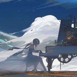 This is a pixiv picture whose title is 世界の鎮魂歌 - 昼.