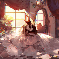 This is a pixiv picture whose title is 花嫁.