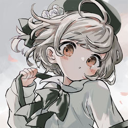 This is a pixiv picture whose title is 吹かれる.