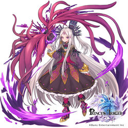 This is a pixiv picture whose title is 【お仕事絵】プリンセストリガー『怪異の召喚姫 パンドラ』.