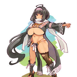 This is a pixiv picture whose title is 民族衣装っぽい褐色さんはロマン.
