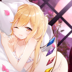 This is a pixiv picture whose title is 一緒に寝る？.