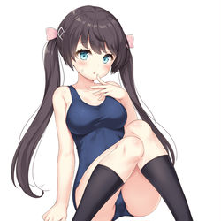 This is a pixiv picture whose title is スク水グラスゴー.