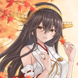This is a pixiv picture whose title is 秋×榛名.