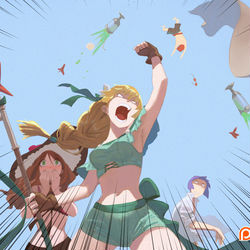 This is a pixiv picture whose title is Get Out!.