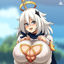 This is a pixiv picture whose title is パイモン.