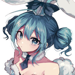 This is a pixiv picture whose title is バニーミク.