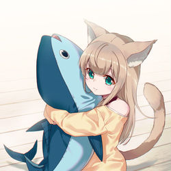This is a pixiv picture whose title is 猫の日のプレゼントを気に入ってくれたみたいです。.