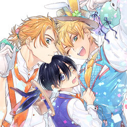 This is a pixiv picture whose title is 陰キャな僕が双子に愛される理由①.