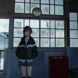 This is a pixiv picture whose title is 「人生進行形」.