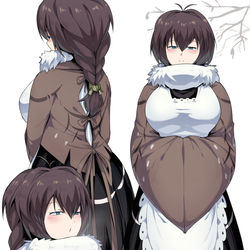 This is a pixiv picture whose title is 冬毛が生えたスズメみたいな人.