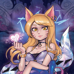 This is a pixiv picture whose title is K/DA iphone wallpaper.