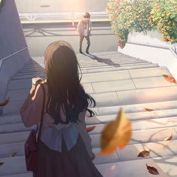 This is a pixiv picture whose title is やっぱり、他人になんて戻れない…….