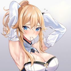 This is a pixiv picture whose title is ジン団長と鍛錬後.