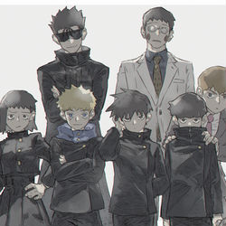 This is a pixiv picture whose title is 呪術サイコ100%.