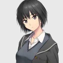 This is a pixiv picture whose title is 不愛想だけど.