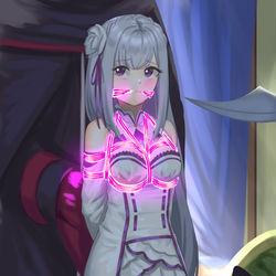 This is a pixiv picture whose title is [COM] Emilia.