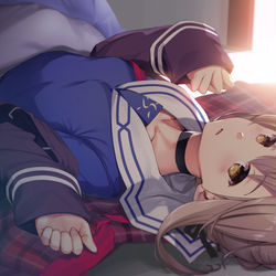 This is a pixiv picture whose title is こたつのえっちゃん[寝落ちおきた].