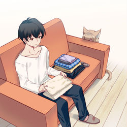 This is a pixiv picture whose title is 洗濯物バサァー。.