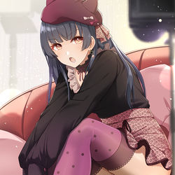 This is a pixiv picture whose title is 「何見てんのよ…バカ」.