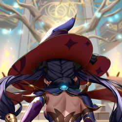 This is a pixiv picture whose title is Mona's farming day.