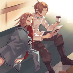This is a pixiv picture whose title is 【ワートリ】迅と小南.