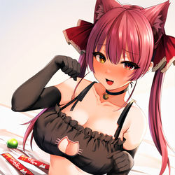 This is a pixiv picture whose title is 猫マリン.