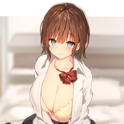 This is a pixiv picture whose title is 大きめなJKちゃん.