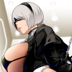 This is a pixiv picture whose title is 2B.