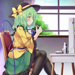 This is a pixiv picture whose title is おめかし古明地.