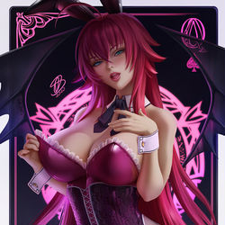 This is a pixiv picture whose title is Bunny Queen Rias Gremory リアス・グレモ.