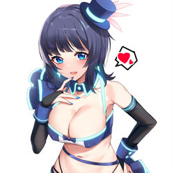 This is a pixiv picture whose title is 👠💙.