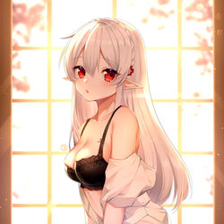 This is a pixiv picture whose title is 跪乳之恩.