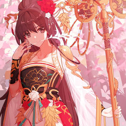 This is a pixiv picture whose title is 巫女.