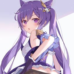 This is a pixiv picture whose title is 刻晴.