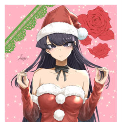 This is a pixiv picture whose title is 古見さんのクリスマス.