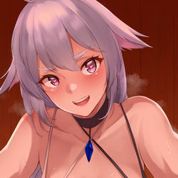 This is a pixiv picture whose title is 土佐とサウナで我慢対決（続き）.