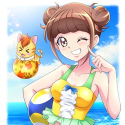 This is a pixiv picture whose title is ひなたちゃん水着♪.