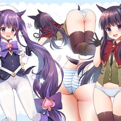 This is a pixiv picture whose title is バグでスカートが消えちゃったカスミ.